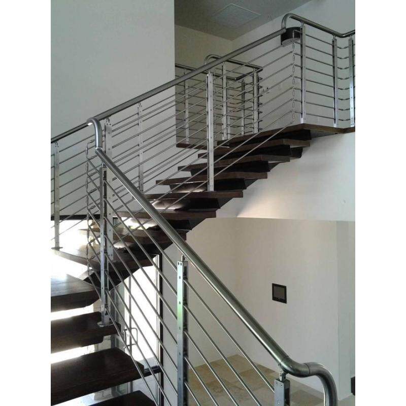 stainless steel metal indoor balcony stair case glass railing designs accessories