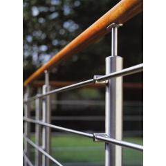 easy install deck handrail railing fitting satin finish stainless steel round tube domed end caps