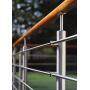 easy install deck handrail railing fitting satin finish stainless steel round tube domed end caps