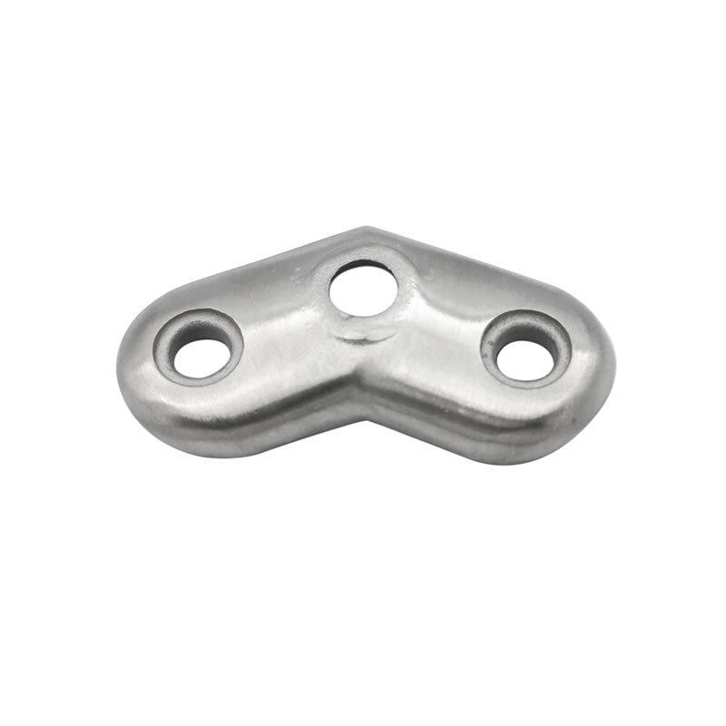 135 degree angle stainless steel handrail saddle connecting plate for corners set