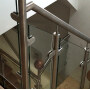 stainless stair railings glass clip flat back square stainless steel staircase railing glass clamp