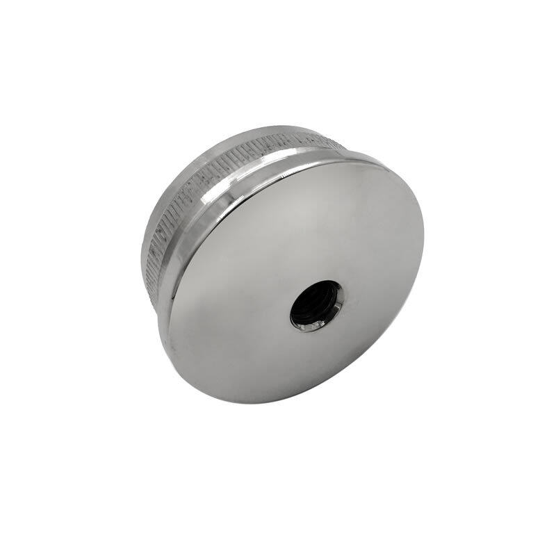 good price 42.4mm glass stair handrail 304/316l stainless steel tube flat end caps for railing