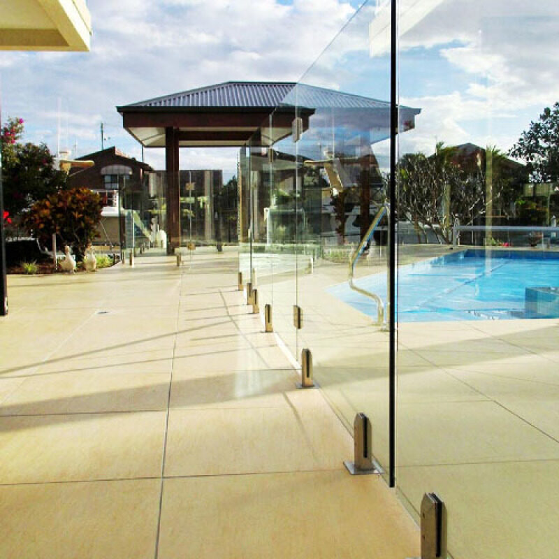 german craft floor standing balcony pool glass spigots balustrade glass spigot