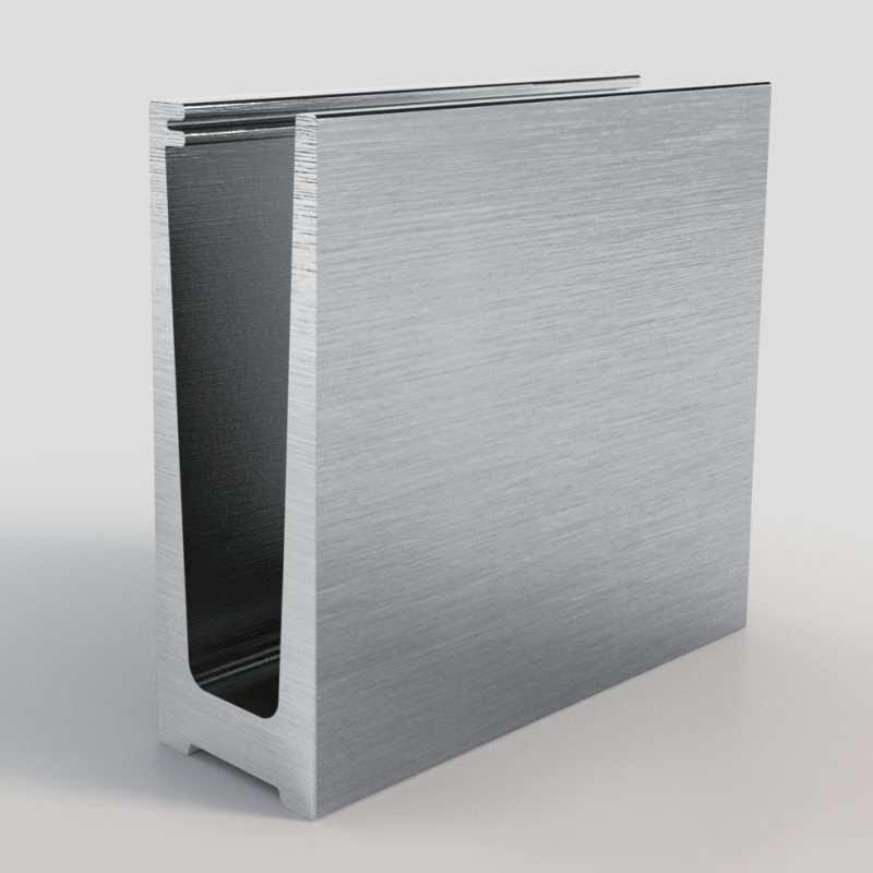 aluminium security balustrades aluminum metal frameless profile u channel clamp glass railing