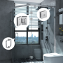 luxury bathroom shower stainless steel push pull glass door handle