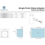 Italian design outdoor adjustable stainless steel glass railings bracket glass standoff
