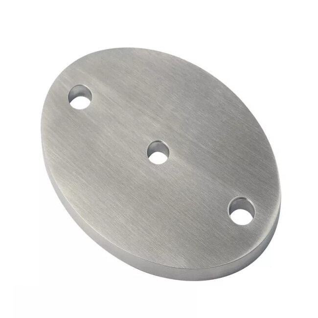 stainless steel stamped V2A blank oval with 240 grit surface