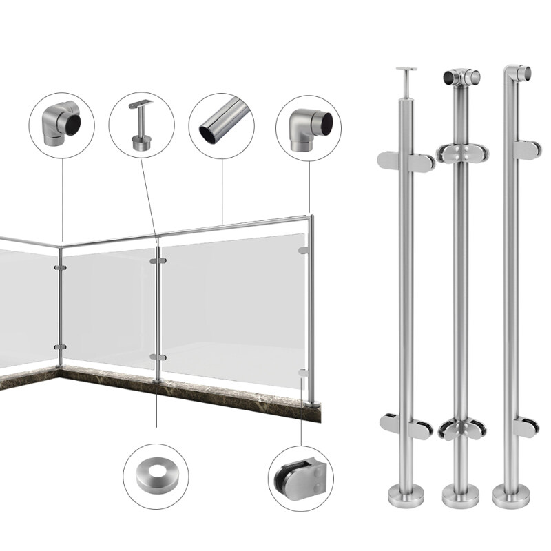 custom adjustable rod stainless steel bracket with M6 thread for wall mount