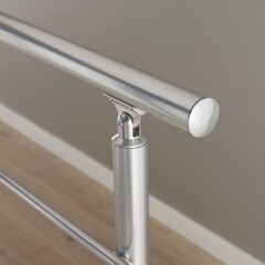 High quality Stair Railing Round Pipe Stair Handrail Stainless Steel Curved End Cap