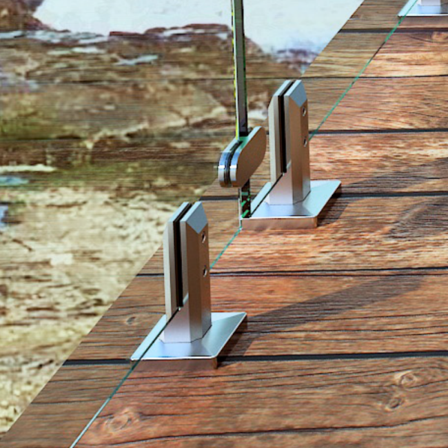 frameless glass balustrade clamps square stainless steel adjustable glass pool fence spigot