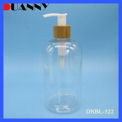 DNBL-522E  Bamboo cap Pet Plastic Boston bottle