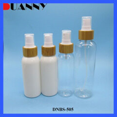 DNBS-505E Round Shoulder Plastic Spray Bottle with Bamboo Pump