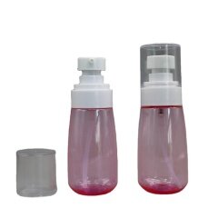 Custom 60ml 100ml 120ml Pink PET Plastic Cosmetic Spray Bottle with Spray Pump