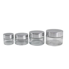 Wide Mouth Frosted Glass Face Cream Container with Lid DNJB-513