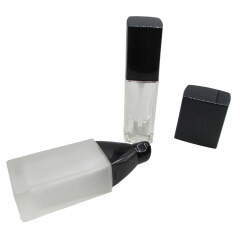 30ml Frosted Glass Square Cosmetic Lotion Pump Bottle for Skin Care