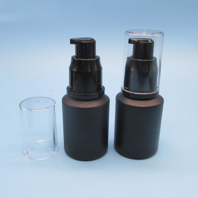 DNLB-503 Black Matt Glass Cosmetic Lotion Pump Bottle