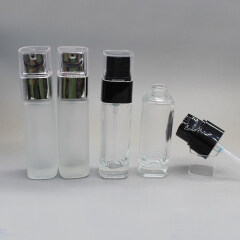 30ml Square cosmetic frosted glass lotion frosted cosmetic glass bottle
