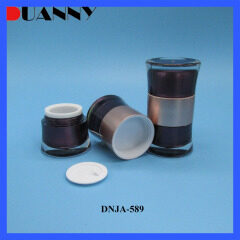 Dual Chamber Acrylic Cosmetic Cream Jar Container
