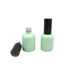 Custom 8ml 10ml Green Glass UV Gel Nail Polish Bottle With Printing Logo