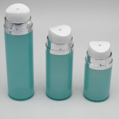 high quality round AS green airless cream bottle diffuser eco friendly cosmetic airless pump bottle 120 ml