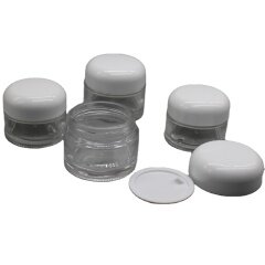 Wide Mouth 30g 50g Round Face Cream Container with White Lid DNJB-515