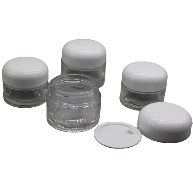 DNJB-515 Wide Mouth 30g 50g Round Face Cream Container with White Lid