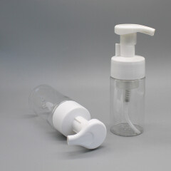 170ml Clear Plastic PET Round Cosmetic Foam Pump Bottle for Skin Care