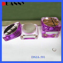 15g Clear Square Acrylic Cosmetic Cream Jar DNJA-591