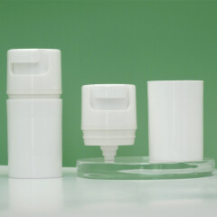 Wholesale 35ml 50ml 80ml 100ml Luxury white lock Airless Serum Pump Bottle for Skin Care