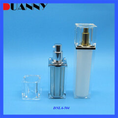 30ml Square Acrylic Black Cosmetic Lotion Pump Bottle