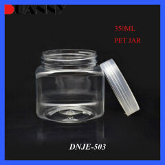 250ml Square Clear PET Cosmetic Cream Jar DNJE-503