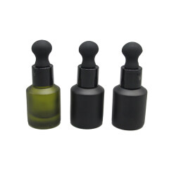 Wholesale 15ml Black Glass Cosmetic Empty Dropper Bottle for Skin Care