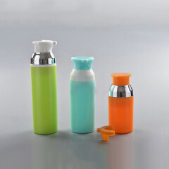 135ml Round Plastic Cosmetic Airless Pump Container Bottle for Skin Care