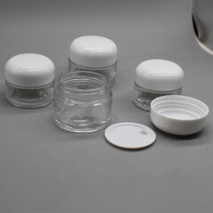 Wide Mouth 30g 50g Round Face Cream Container with White Lid DNJB-515