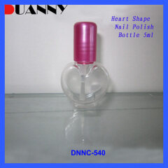 DNNC-540 Mini Heart Shape Plastic Nail Polish Bottle