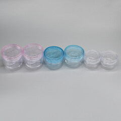 30ml Plastic Clear Dual Chamber Cosmetic Cream Jar Container for Loose Powder