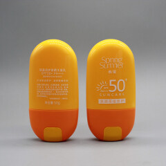 Best Quality Flat Plastic Cosmetic Sunscreen Lotion Bottle 50ml