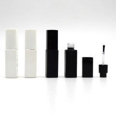 wholesale 5ml 5.5ml small slim clear square nail gel polish bottle