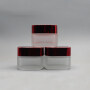 Cosmetic Square 50Ml Cream White Glass Storage Jar With Lid DNJB-514