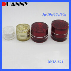 DNJA-521 ROUND ACRYLIC JAR WITH ROSE CAP