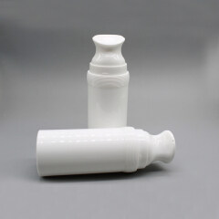Duannypack hot sale 80ml 120ml face cream white silver thick round airless pump bottle cosmetics