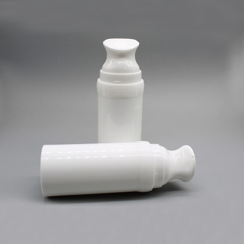 DNAP-520 Duannypack hot sale 80ml 120ml face cream white silver thick round airless pump bottle cosmetics