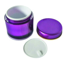 Gold  Round Acrylic Cosmetic Jar Container with Lid DNJA-507