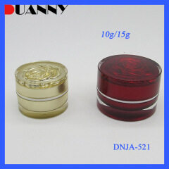 DNJA-521 ROUND ACRYLIC JAR WITH ROSE CAP