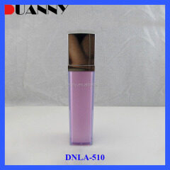 100ml Purple Square Acrylic Cosmetic Lotion Pump Bottle for Skin Care