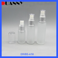 DNBS-650 Frosted Glass Boston Round Spray Pump Bottle