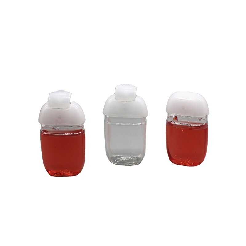 Empty 30ml 60ml Pocket Size Hand Sanitizer Bottles With Flip Top Cap