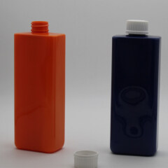 500ml high quality clear colored square pet bottle with proof cap
