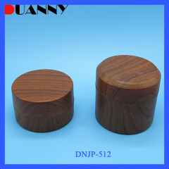 Wood grain PP cream round jar DNJP-512
