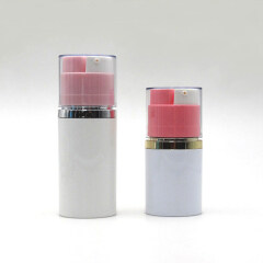 Duannypack new design 30mlx2 50mlx2 75mlx2 Clear Round Double Chamber Plastic Bottle for 2 Kinds Lotions